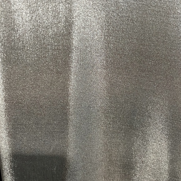 Oleg Cassini Liquid Silver Cowl Back Sequin Party Dress Size 4 - Picture 6 of 7